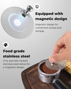 58mm Espresso Puck Screen with Round Hole in the Middle - 0.2mm Ultra Thin Espresso Puck, Stainless Steel Reusable Coffee Filter, Suitable for La Marzocco/Gaggia