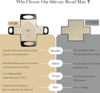 2Pcs Reusable Silicone Bread Loaf Pan Liner Food-Grade Silicone Bread Sling， Loaf Pan Lifters，Bread Mat-Non-stick Mat Easy Clean Sourdough Transfer Tool with 4 Handles Fits 9x5 Or 1.5lb Loaf Pans