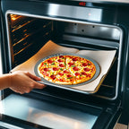 2 Half Sheet Nonstick Silicone Baking Mats and Microwave Toaster Oven Pizza Mat Circle 9" - Thick Heavy Duty Silicone Baking Sheet Non Stick 1/2 for Macaron Cookie - 3 Pack Reusable Cooking Pads