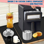 Silicone Coffee Mat - Removable Bar Mat with Concave and Convex Design, Leak-Proof and Non-Slip, Suitable for Use Under the Coffee Machine to Keep the Countertop Clean (Black31.5"x17")