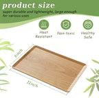 Wooden Trays for Eating, Decorative Serving Trays for Party, Great for Tea Tray, Bar Tray, Breakfast Tray - 6 x 11 Inch