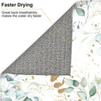 Plants Flowers Dish Drying Mat, Highly Absorbent Microfiber Kitchen Counter Pad Reusable Washable, 16*18"