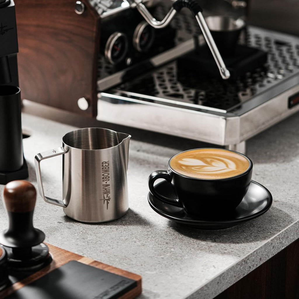 MHW-3BOMBER Espresso Milk Frothing Pitcher Steaming Pitcher Stainless Steel Milk Coffee Cappuccino Latte Art Barista Cup 20oz/600ml (Sanding) P5136S-OS