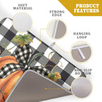 Autumn Pumpkin Drying Mats for Kitchen Counter 16×18 Inch Maple Leaves Dish Drying Rack Washable Absorbent Fall Drying Mat Thanksgiving Harvest Kitchen Accessories Mat Drainer Pad for Coffee Bar