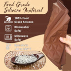 HKNMTT Chocolate Bar Mold Silicone, Large Stuffed Dubai Pistachio Deep Bar Moulds Kit 0.85 Inch Thick Big, Ideal for Homemade Making Candy Bar Bpa Free DIY Diamond Grid 2PCS