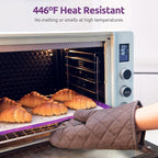 U-Taste 446ºF Heat Resistant Macaron Silicone Baking Mat, Non Stick Reusable Cookies Pastry Sheet Liner with Edge Enhancement Circle Measurement for Oven (Half Sheets Size, Pack of 2, Purple)