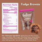 GoNanas Fudge Brownie Oat Flour Banana Bread Mix, Suitable for Plant Based Vegan Diets, Gluten Free Dairy Free Snacks, Healthy Snacks For Adults, Muffin Mix, Nut Free, Cupcakes Dessert, NON-GMO, 4pk