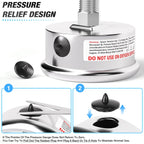 MEANLIN MEASURE 0~60Psi Liquid Filled Pressure Gauge Stainless Steel with 316 Stainless Steel Joint 1/4" NPT 2.5" FACE DIAL for Pool Filter Pump Water Oil Air Compressor Center Back Mount