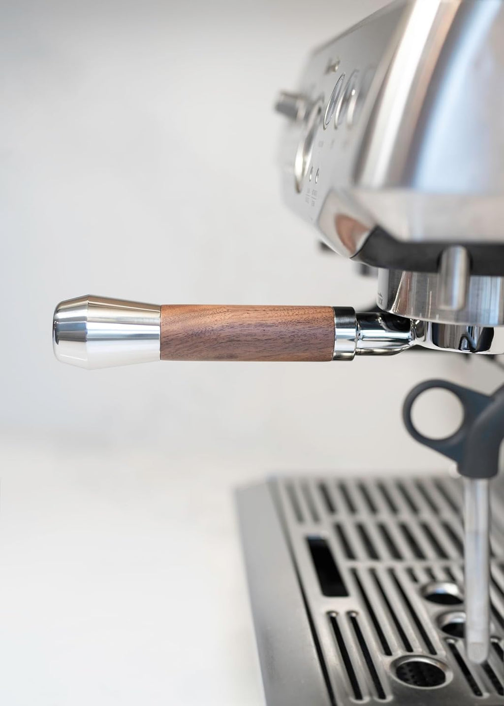 LILQ 54mm Naked Bottomless Portafilter Compatible with Breville Barista Express, Barista Pro, Bambino, and More – 18-20g basket included (WalnutV2Fusion, 54mm)