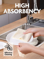 Fantasticlean Microfiber Cleaning Cloth Roll, 16" x 12"- 50 Sheets, Reusable Tear Away Microfiber Towels, Ultra Absorbent Dish Rags for Car, Home or Office (Beige Ripple)