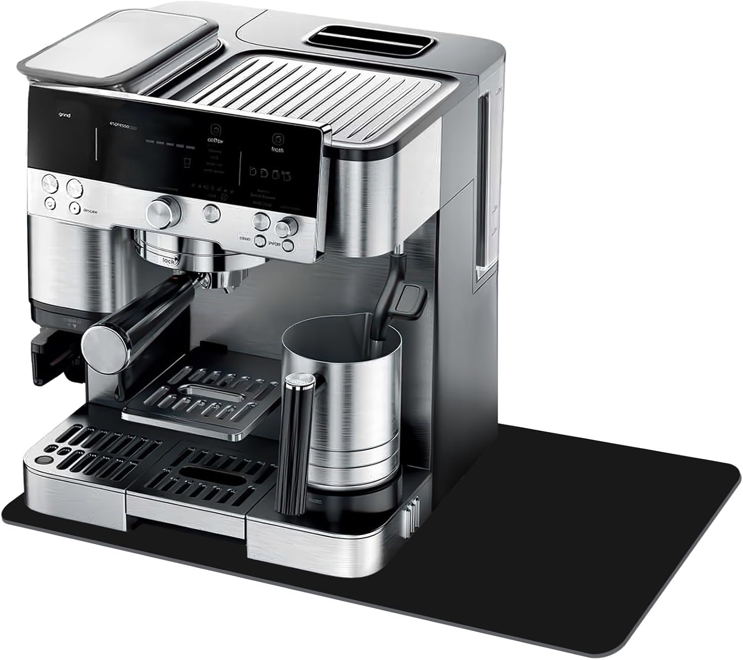 Espresso Coffee Mat for Ninja Luxe Cafe Accessories Breville Espresso Machine Accessories, 12x19 Inch Coffee Bar Mat for Countertop for Ninja Coffee Maker, Black