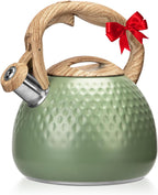 Tea Kettle Stovetops, 2.5 Quart Food Grade Stainless Steel Water kettles for Stove Top Teatop with Anti-hot Ergonomic Handle,Suitable for All Heat Sources