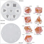 7 Cavities Dice Resin Mold - Resin Casting Silicone Molds for Home Decor & Candle Making Wave Spiral Mold