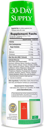 Tropical Oasis - Premium Ionized Plant Based Trace Minerals Liquid Formula- 74 essential minerals in liquid form for up to 96% Absorption - 16 oz, 32 servings