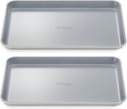 Caraway Non-Stick Ceramic Medium Baking Sheet - Naturally Slick Ceramic Coating - Non-Toxic, PTFE & PFOA Free - Perfect for Baking, Roasting, and More - Medium (15" x 10") - Gray