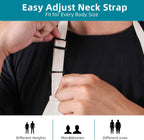 Chef Apron Unisex Two-Tone Professional Kitchen Bib Apron with 2 Pockets Cooking, Grilling, and Baking Gift