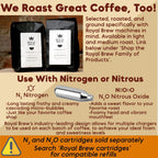 The Original Royal Brew Nitro Cold Brew Coffee Maker - Gift for Coffee Lovers -128 oz Extra Large Home Keg, Nitrogen Gas System Coffee Dispenser Kit - Use Nitrogen or Nitrous Oxide