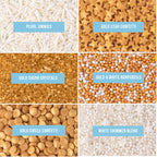 Sweets Indeed Sprinkles 6 Cell Edible Sprinkle Mix Jimmies Perfect for Cake Decorations Baking Ice Cream Cookies Cupcake Topper (Gold)