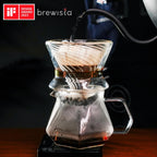 Brewista Tornado Duo Pour Over Coffee Dripper, Insulated Double Wall Glass, Easy-To-Clean Drip Coffee Maker for Home & Office(2-4 Cups)