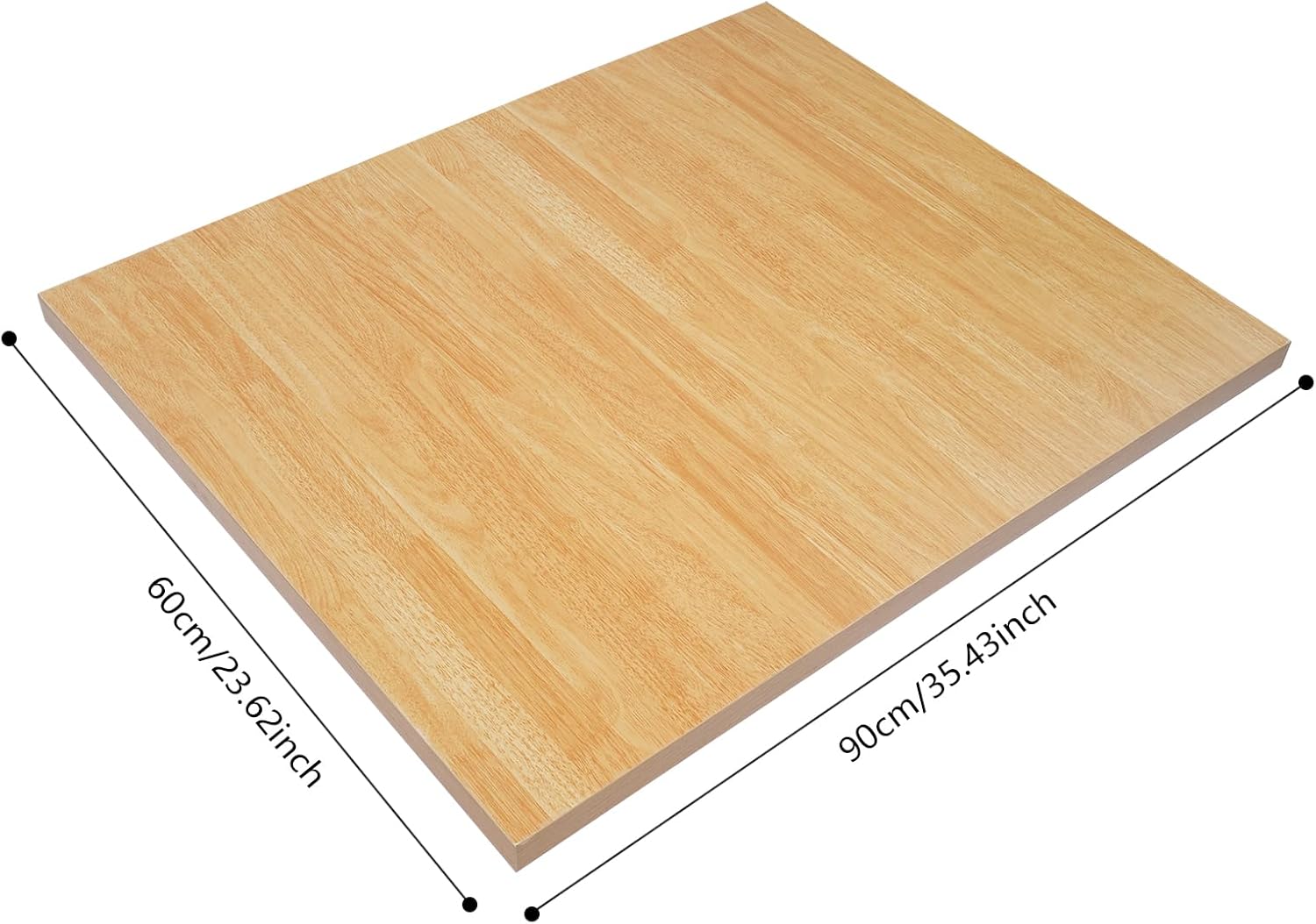 Butcher Block Countertop | 36x24in Wood Board Countertop | DIY Washer Dryer/Island/Kitchen Counter-top | countertop Cutting Board | 1102lbs Load Capacity | Wood Color | NO Base Legs, 1.38in Thick