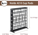 ZCDCP for K Cup Coffee Pod Holder, K Cup Holder Drawer Wall Mounted Coffee Pod Organiser (Holds 42 Coffee Pods)