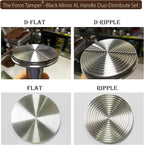 The Force Tamper Automatic Impact Coffee Tamper Adjustable Const Pressure and Autoleveling Duo-Distribute Set New (Jelly-Black Mirror AL, 54.00mm)