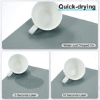 uxcell Silicone Mats for Kitchen Counter, 23.6" x 15.7" Non-Slip Countertop Protector Mat Heat Resistant Coffee Mat Waterproof Table Placemat, Gray