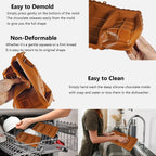 Chocolate Bar Mold - Food Grade Silicone Chocolate Molds, Non-Stick & Easy to Release Deep Mold for Dubai Pistachio Chocolates, Candy, Snacks, Desserts, Resin Art, Dishwasher Safe (1)