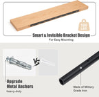 Floating Shelves for Wall, USA-Sourced Oak Wood 36 Inch Long Wall Shelves Set of 2, Natural Wooden Wall Mounted Picture Ledge Shelf, Nursery Book Storage Shelf Kids Bookshelf, Display Shelf