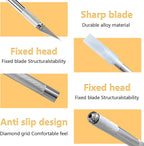 Premium Bread Lame Scoring Tool Kit,11 Blades,Stainless Steel Handle,Safety Cover with 2 Finger Sleeves Pattern String for Artisan Sourdough Baking,Scoring Knife for Bread Baking