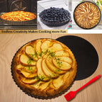 9 Inch Tart and Quiche Pan with Removable Bottom, Pie Pans for Baking, Non-stick Carbon Steel Quiche Pan for Pie, Mousse Cakes, Fruit and Desserts