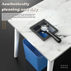 Bottomless Coffee Knock Box, Stainless Steel Espresso Knock Box Chute for Coffee Grounds, Counter Mounted Knock Box, Open Bottom Countertop Knock Box for Commercial Coffee Shop Office Home