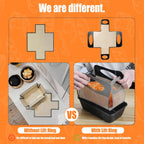 Reusable Silicone Bread Loaf Pan Liner, Food-Grade Silicone Bread Sling, Sourdough Bread Mat, Loaf Pan Lifters, Non-Stick&Easy Clean Dough Transfer Tool, Fits 9x5 or 1.5lb Loaf Pans, Black & Orange