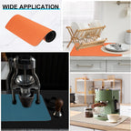 uxcell Silicone Mats for Kitchen Counter, 35.4" x 23.6" Non-Slip Countertop Protector Mat Heat Resistant Coffee Mat Waterproof Table Placemat, Orange