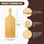 Lounsweer 6 Pcs Thicken Cutting Board Bulk Wood Board for Chopping Serving Charcuterie Material for Laser Engraving Mother' Day Wedding Housewarming Gift(Bamboo,17 x 6 Inches)