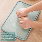 Stainless Steel Cutting Board, Double Sided Chopping Board with Scale for Pastry, 2-In-1 Cutting Board with Juice Groove and Anti Slip Surface