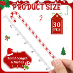 30 Pcs Christmas Drink Stirrers Xmas Stir Stick Holiday Coffee Swizzle Stick Reusable Plastic Hot Cocoa Bar Chocolate Decoration Cocktail Mixer(Candy Cane,Red and White)