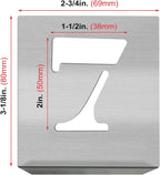 HAUTMEC Vintage Aluminum Numbers Stencils, 0 to 9 Aluminum Stencils & Holder, 2"(50mm) Numbers, Shop Stencil, Advertising Stencilling, Craft-Printing, Reusable HD00002