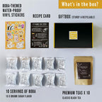 YUMBUCHA Boba Kit Set - DIY Boba Tea Making Kit with Classic Black Tea & Tapioca Pearls - Create 10 Delightful Drinks - Exquisite Loose Leaf Teabags Included - Boba Tea Gift Set for Tea Lovers