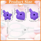 3 Set Cake Pop Molds with Detachable Anti slip Handle, Heart Flower Star Silicone Molds Kit Set, Cake Pop Mold for Lollipop Candies Chocolates
