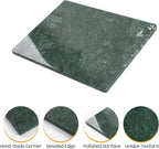 Green Marble Cutting Board 12x16 Inch, Marble Slab Pastry Board With Non-Slip Feet For Baking, Cheese, Charcuterie, Chocolate