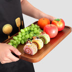 Large Serving Platters Wooden Charcuterie Boards for Party Food Dish Rectangle Acacia Wood Trays Home Decor Cheese Board Snack Appetizer Plates Rectangular Kitchen Dinner Platter Cookie Dessert Tray