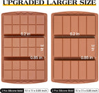 4 Pcs Chocolate Bar Mold Deep Dubai 0.85 Inch Stuffed Chocolate Molds Silicone Large Break Apart Silicone Molds (10 Snap + 5 Snap）