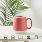 Hasense Coffee Mug, 20 oz Ceramic Coffee Cup for Hot and Cold Drink, Large Latte Mug with Comfortable Handle for Tea Coffee Cocoa, Mother's Day Gifts, 1 PCS(Pink Red)