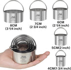 Biscuit Cutter Set for baking (5 Pieces/Set), Round Cookies Cutter with Handle, Professional Baking Dough Tools