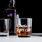 Futtumy Funny Uncle’s Sippy Cup Whiskey Glass, Gifts for Uncle, Uncle Christmas Gifts, Uncles Whiskey Glass for Men on Birthday Christmas Father’s Day, Uncles Gift from Aunt Nephew Niece, 10 Oz