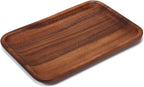 Serving Acacia Wood Valet Tray for Men Women, Catch All Acacia Mens Key Dump Bedside Nightstand Organizer EDC Decorative Wooden Tray for Phone Watch Wallet Keys Jewelry