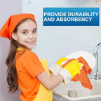 Tenare 100 Pack 12'' x 12'' Microfiber Cleaning Cloths Reusable Cleaning Rags Bulk Microfiber Towels Softer Highly Absorbent Washcloths for House Kitchen Car Window(Orange)