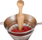 HIC Kitchen Pestle for Chinois, Cone-Shaped, Wood, 8-Inches