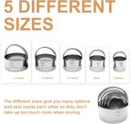 iNeibo Fluted Edge Biscuit Cutter Set - Round Circle Scone, Pastry, and Dough Cutters for Baking, Dumpling Skin, and Fondant